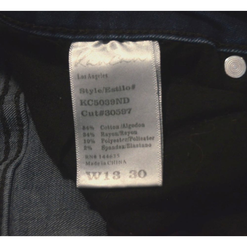 Kancan Jeans Women's Size 12 (13/30) Stretch Tapered Legs Dark Wash - Picture 4 of 8